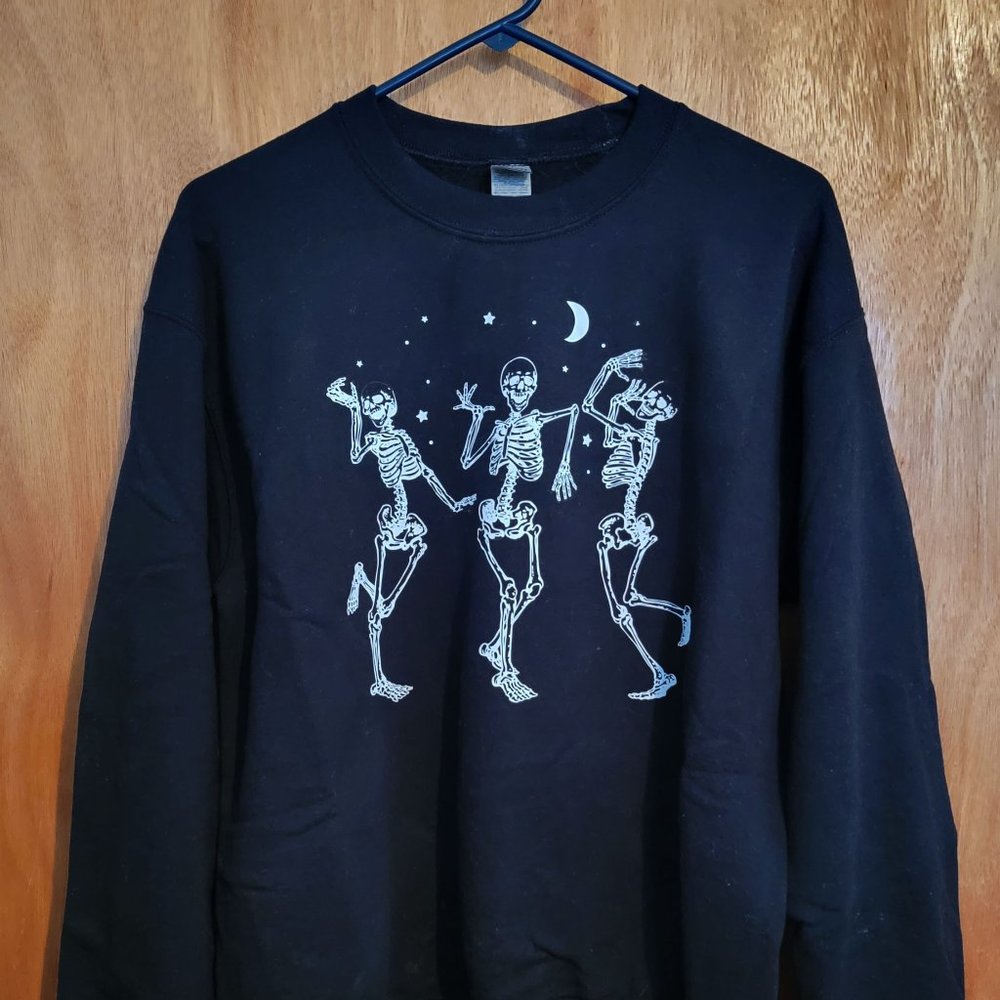 Unisex Halloween Dancing Skeletons Under The Moon Sweatshirt